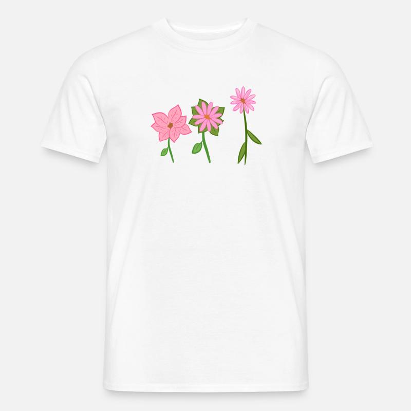drei blumen symbol - Männer T-Shirt - Weiß