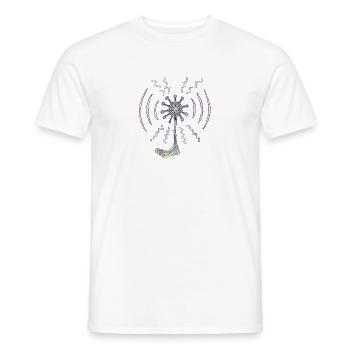 Radio pied - T-shirt homme - blanc - Devant - AI Model Male 178 dark (178cm)