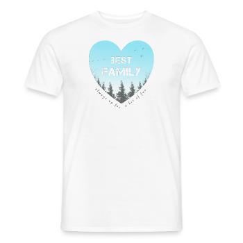 best family - Men's T-Shirt - white - Front - AI Model Male 178 dark (178cm)