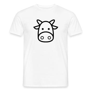 Cow - Men's T-Shirt - white - Front - AI Model Male 178 dark (178cm)