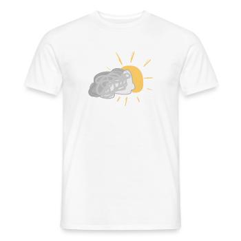 nuage soleil ciel météo nature symbole extérieur - T-shirt homme - blanc - Devant - AI Model Male 178 dark (178cm)