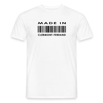 Clermont-Ferrand - Men's T-Shirt - white - Front - AI Model Male 178 dark (178cm)