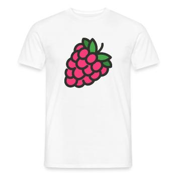 Raspberry - Himbeeren MOTIV - Männer T-Shirt - Weiß - Vorne - AI Model Male 178 dark (178cm)