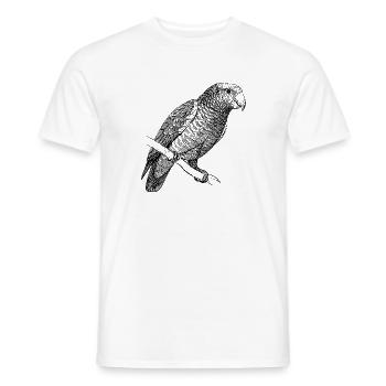 Vintage Papagei - Männer T-Shirt - Weiß - Vorne - AI Model Male 178 dark (178cm)