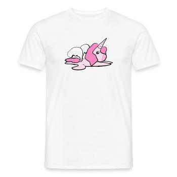 Unicorn Animal Pink Symbol Angel Wings - Men's T-Shirt - white - Front - AI Model Male 178 dark (178cm)