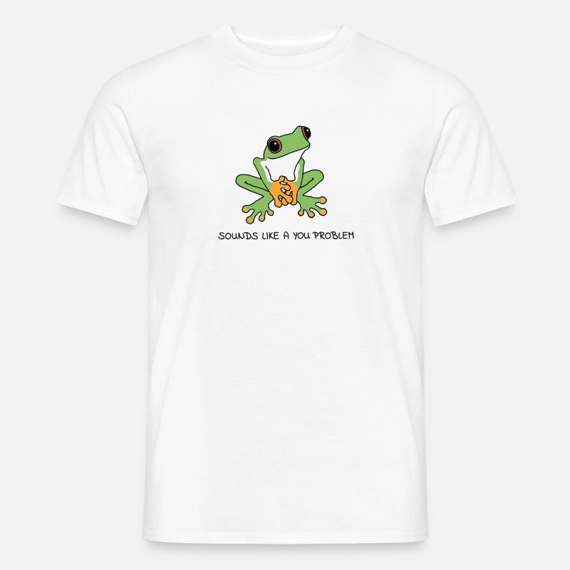 Der Du-Problem-Frosch - Männer T-Shirt - Weiß
