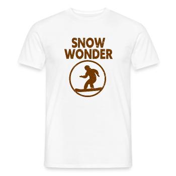 Skiing Snowboard Mountains Holiday Snow Freestyle - Men's T-Shirt - white - Front - AI Model Male 178 dark (178cm)