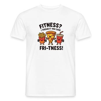 Ironic Food - Men's T-Shirt - white - Front - AI Model Male 178 dark (178cm)