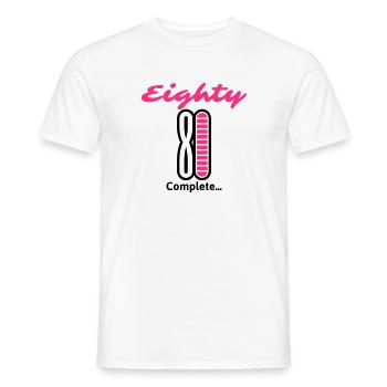 Eighty Complete ... - Men's T-Shirt - white - Front - AI Model Male 178 dark (178cm)
