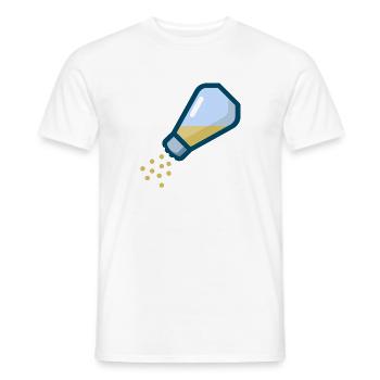pepper salt pfeffer salz shaker streuer1 - Männer T-Shirt - Weiß - Vorne - AI Model Male 178 dark (178cm)