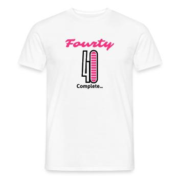 Fourty Complete... - Männer T-Shirt - Weiß - Vorne - AI Model Male 178 dark (178cm)