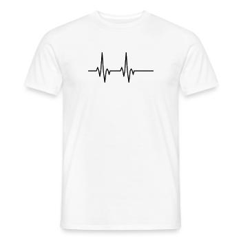 Puls Pulsschlag Herzschlag - Männer T-Shirt - Weiß - Vorne - AI Model Male 178 dark (178cm)
