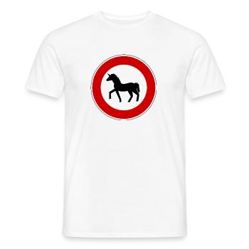 Road Sign Unicorn Girl Gift - Men's T-Shirt - white - Front - AI Model Male 178 dark (178cm)