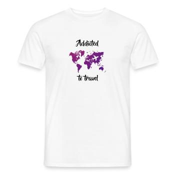 Addicted to travel - addicted to travel - Men's T-Shirt - white - Front - AI Model Male 178 dark (178cm)