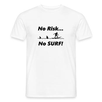 Surfing, Surfing, Surf, Surfer, Surfing - Men's T-Shirt - white - Front - AI Model Male 178 dark (178cm)
