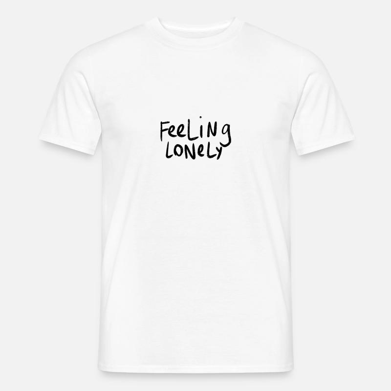 einsames Gefühl - Männer T-Shirt - Weiß