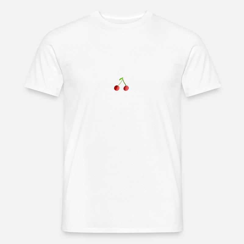 Kirsche - Männer T-Shirt - Weiß
