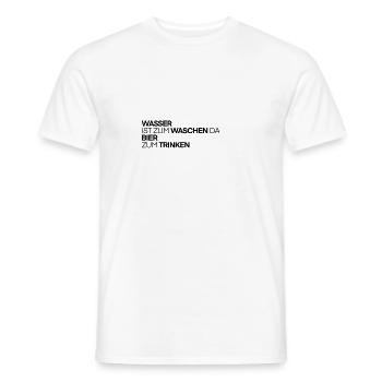 Wasser zum Waschen, Bier zum Trinken| Geschenke - Männer T-Shirt - Weiß - Vorne - AI Model Male 178 dark (178cm)