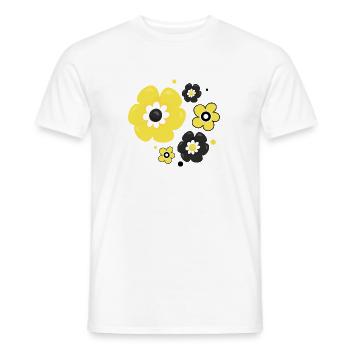 Fleurs - T-shirt homme - blanc - Devant - AI Model Male 178 dark (178cm)