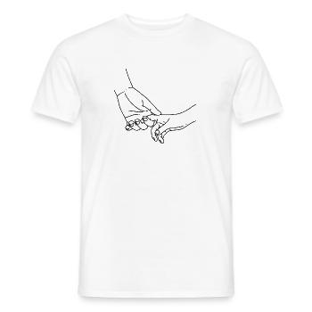Holding hands - Men's T-Shirt - white - Front - AI Model Male 178 dark (178cm)