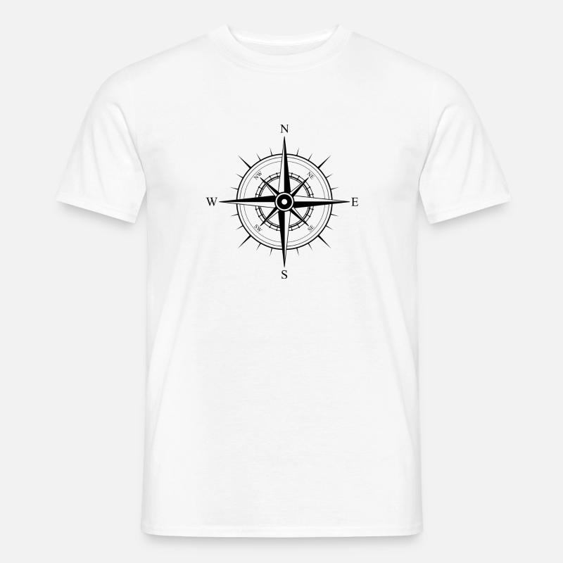 Kompass Geschenk Idee - Männer T-Shirt - Weiß