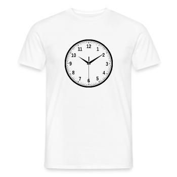 Uhr - Männer T-Shirt - Weiß - Vorne - AI Model Male 178 dark (178cm)
