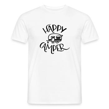 HEUREUX CAMPER - T-shirt homme - blanc - Devant - AI Model Male 178 dark (178cm)