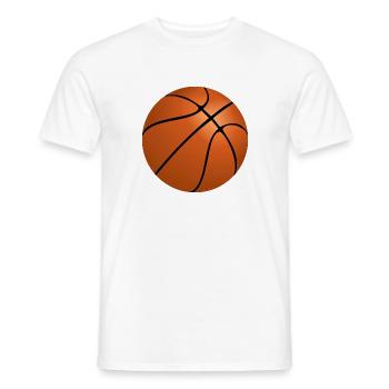 basket-ball - T-shirt homme - blanc - Devant - AI Model Male 178 dark (178cm)