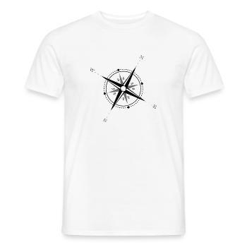 compass - Men's T-Shirt - white - Front - AI Model Male 178 dark (178cm)