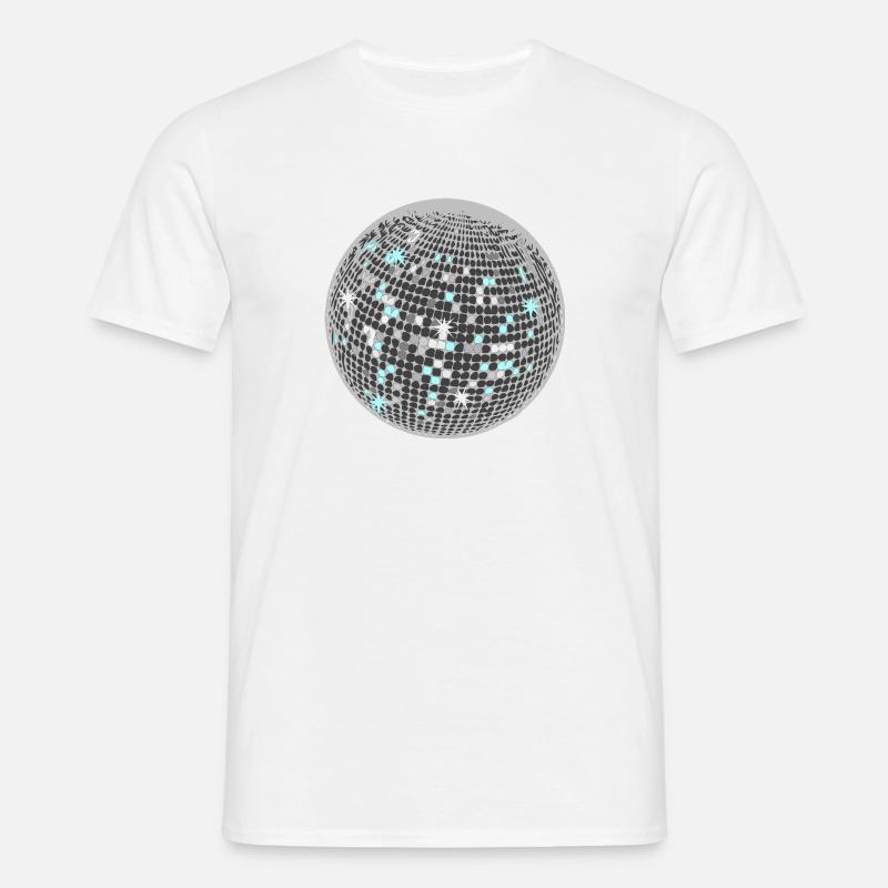 Disco Kugel - Männer T-Shirt - Weiß