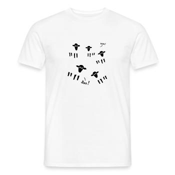 five sheep - Men's T-Shirt - white - Front - AI Model Male 178 dark (178cm)