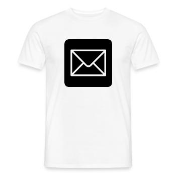 E-Mail! Geschenk Idee Geschenkidee - Männer T-Shirt - Weiß - Vorne - AI Model Male 178 dark (178cm)