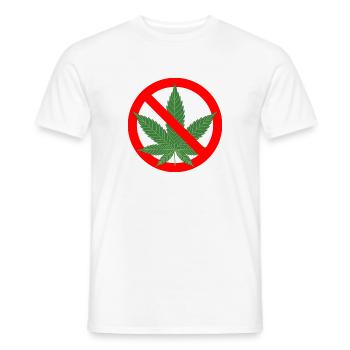 Nein zu Cannabis Verbot - Männer T-Shirt - Weiß - Vorne - AI Model Male 178 dark (178cm)