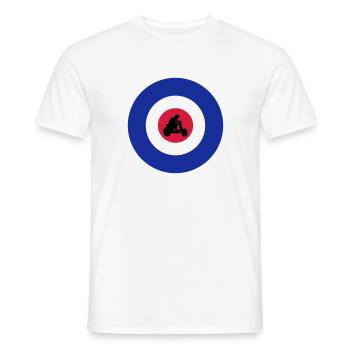 Cible avec pilote de scooter - T-shirt homme - blanc - Devant - AI Model Male 178 dark (178cm)