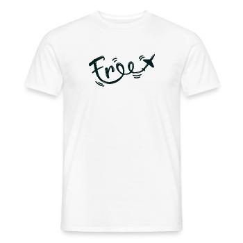 Free Freiheit fliegen Frei - Männer T-Shirt - Weiß - Vorne - AI Model Male 178 dark (178cm)