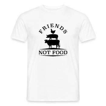 Amis pas de nourriture - T-shirt homme - blanc - Devant - AI Model Male 178 dark (178cm)