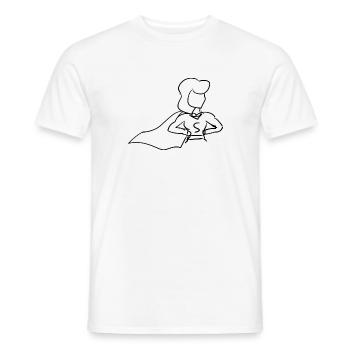 Héroïne d’anime - T-shirt homme - blanc - Devant - AI Model Male 178 dark (178cm)