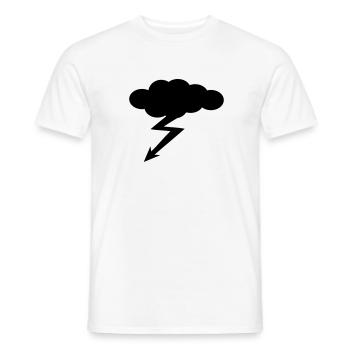 Clouds and Flash - Men's T-Shirt - white - Front - AI Model Male 178 dark (178cm)