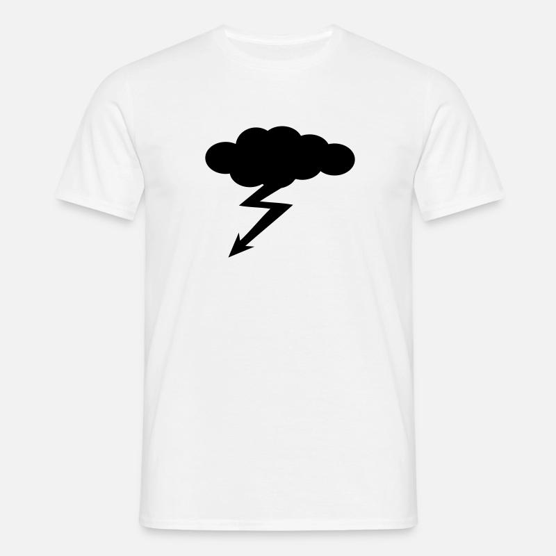Clouds and Flash - Men's T-Shirt - white
