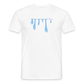 wasser tropfen schleim linie muster - Männer T-Shirt - Weiß - Vorne - AI Model Male 178 dark (178cm)