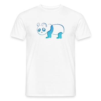Blue Panda Bear Animal Glitter Blue - Men's T-Shirt - white - Front - AI Model Male 178 dark (178cm)