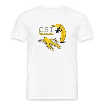 crime Banana hyène - T-shirt homme - blanc - Devant - AI Model Male 178 dark (178cm)