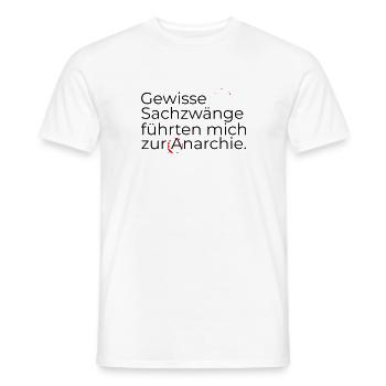 Anarchie - Männer T-Shirt - Weiß - Vorne - AI Model Male 178 dark (178cm)