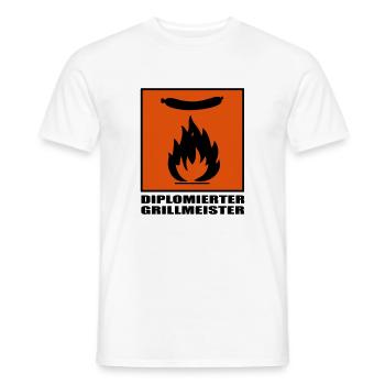 GRILLMEISTER - Männer T-Shirt - Weiß - Vorne - AI Model Male 178 dark (178cm)