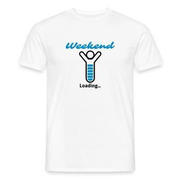 Week-end Loading ... - T-shirt homme - blanc - Devant - AI Model Male 178 dark (178cm)