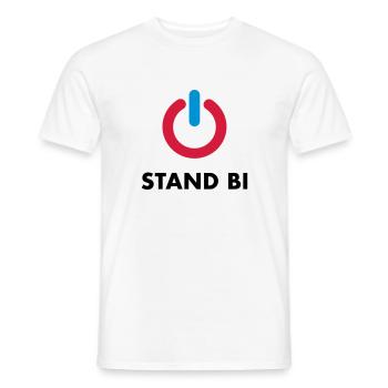 Stand Bi - Men's T-Shirt - white - Front - AI Model Male 178 dark (178cm)