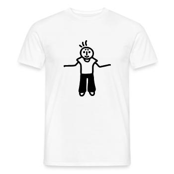 Strichmännchen egal - Männer T-Shirt - Weiß - Vorne - AI Model Male 178 dark (178cm)