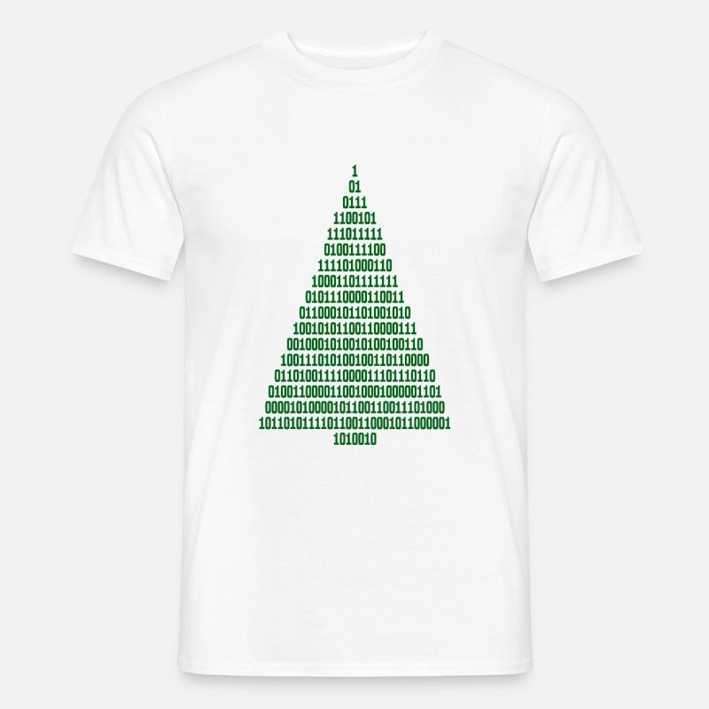 Weihnachten Weihnachtsbaum Binärcode Informatiker - Männer T-Shirt - Weiß