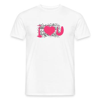 herz muster punkte ich liebe dich - Männer T-Shirt - Weiß - Vorne - AI Model Male 178 dark (178cm)