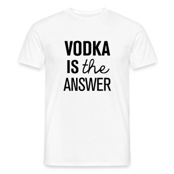 Vodka is the answer! - Männer T-Shirt - Weiß - Vorne - AI Model Male 178 dark (178cm)